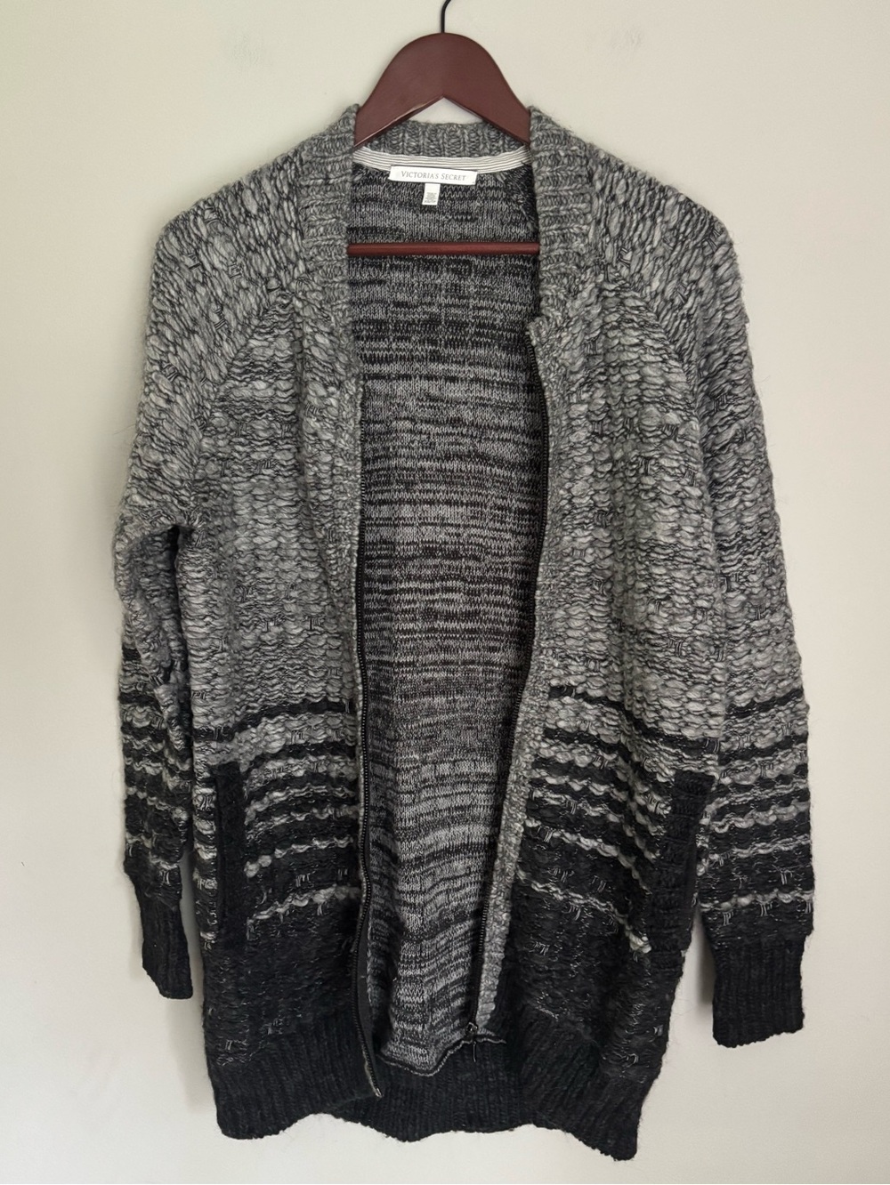 Victoria’s Secret Vintage  zip up cardigan Tunic Sweater EUC